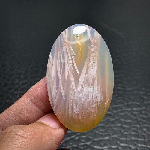 Sagenetic plume agata cabochon - agata,